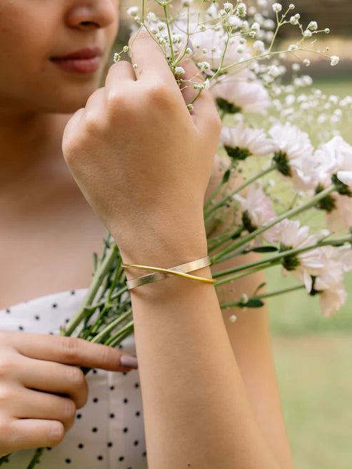 Stride Brass Adjustable Bracelet (Anti Tarnish) - C