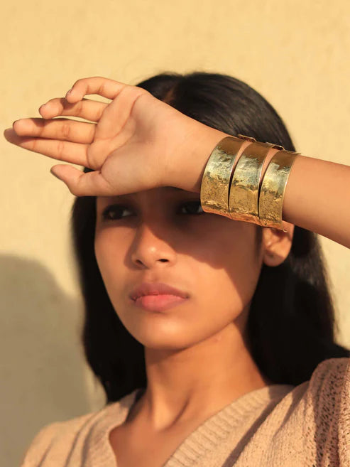 Stride Brass Adjustable Bracelet (Anti Tarnish) - G