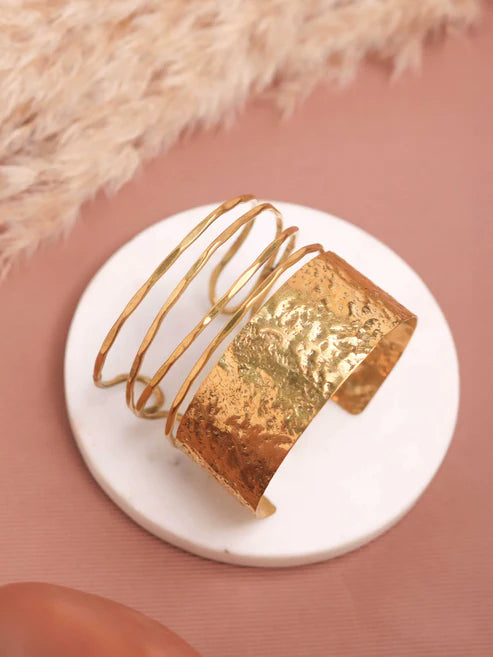 Stride Brass Adjustable Bracelet (Anti Tarnish) - D