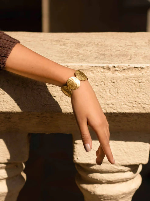 Stride Brass Adjustable Bracelet (Anti Tarnish) - A