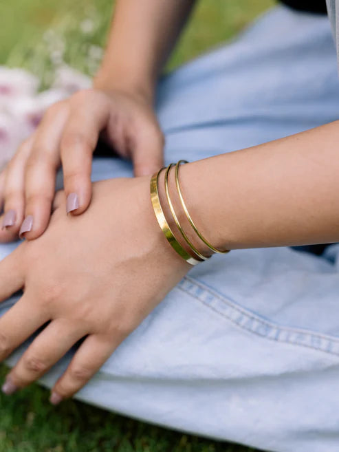 Stride Brass Adjustable Bracelet (Anti Tarnish) - E