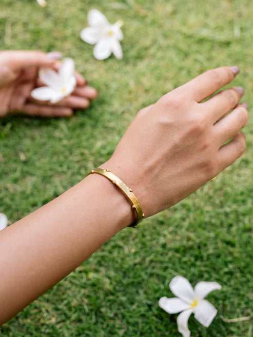 Stride Brass Adjustable Bracelet (Anti Tarnish) - H